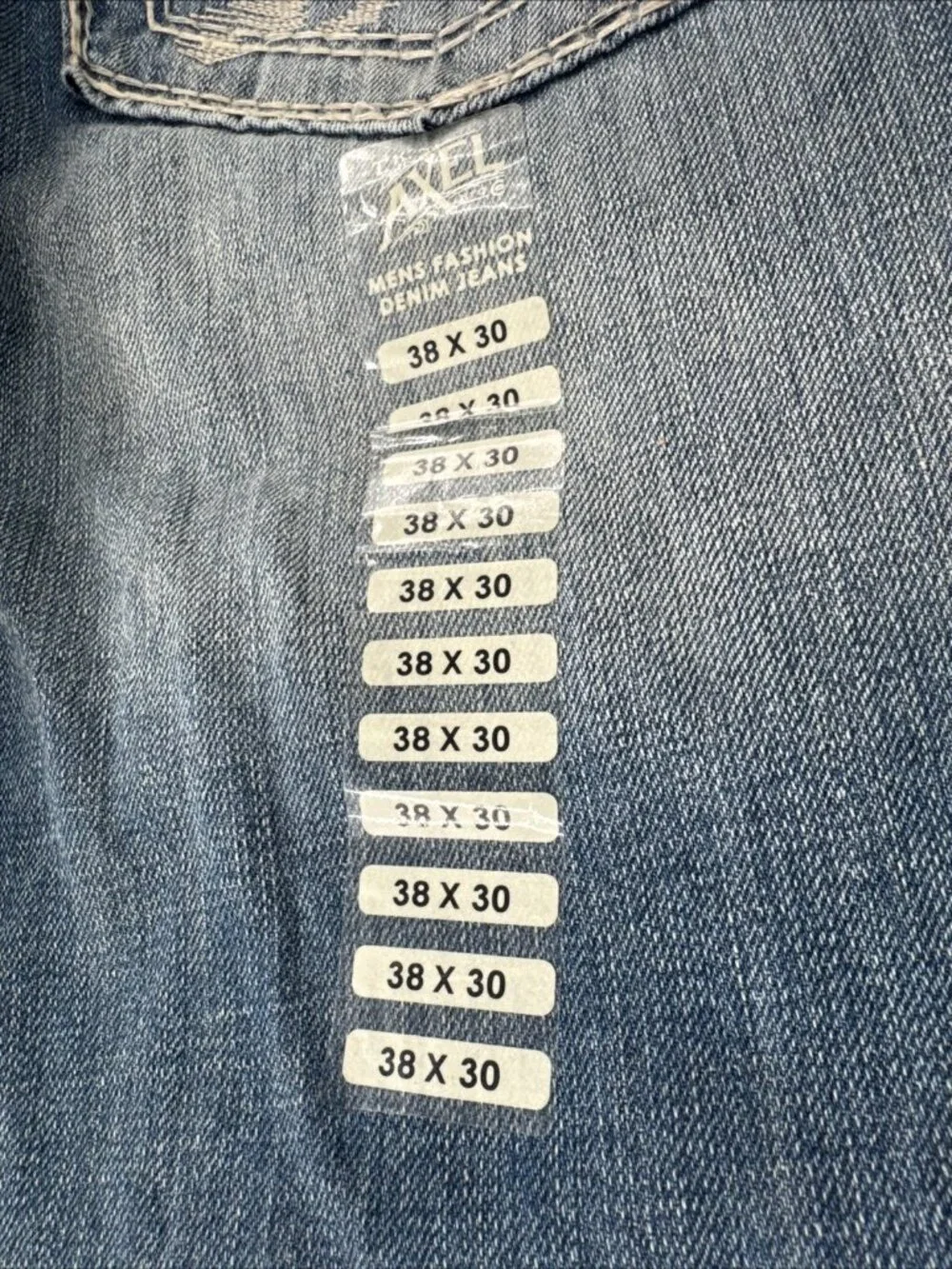 TK Axel Jeans Mens 38x30 Wolcott Vintage Boot Cut Denim Relaxed Distressed NEW - Picture 9 of 10